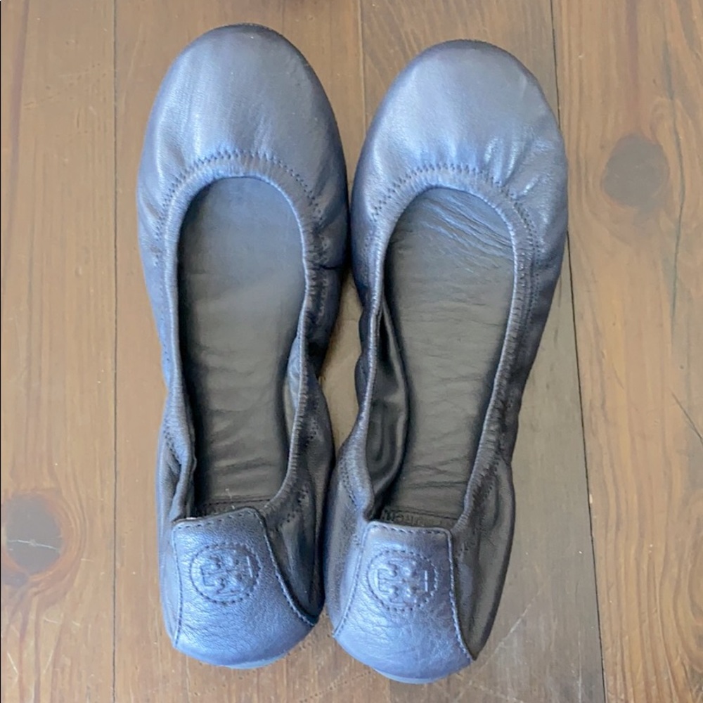 Tory Burch Navy Fold Up Flats